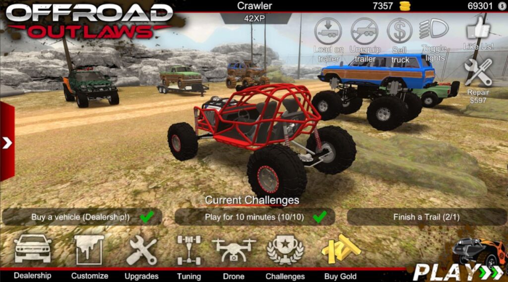 offroad outlaws on computer
