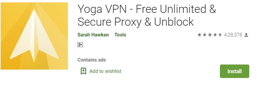 Yoga VPN on Google Play Store